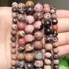 Wholesale 4-14mm Natural Black Volcanic Lava Stone Round Beads 15" Pick Size For Jewelry Making Diy Bracelet