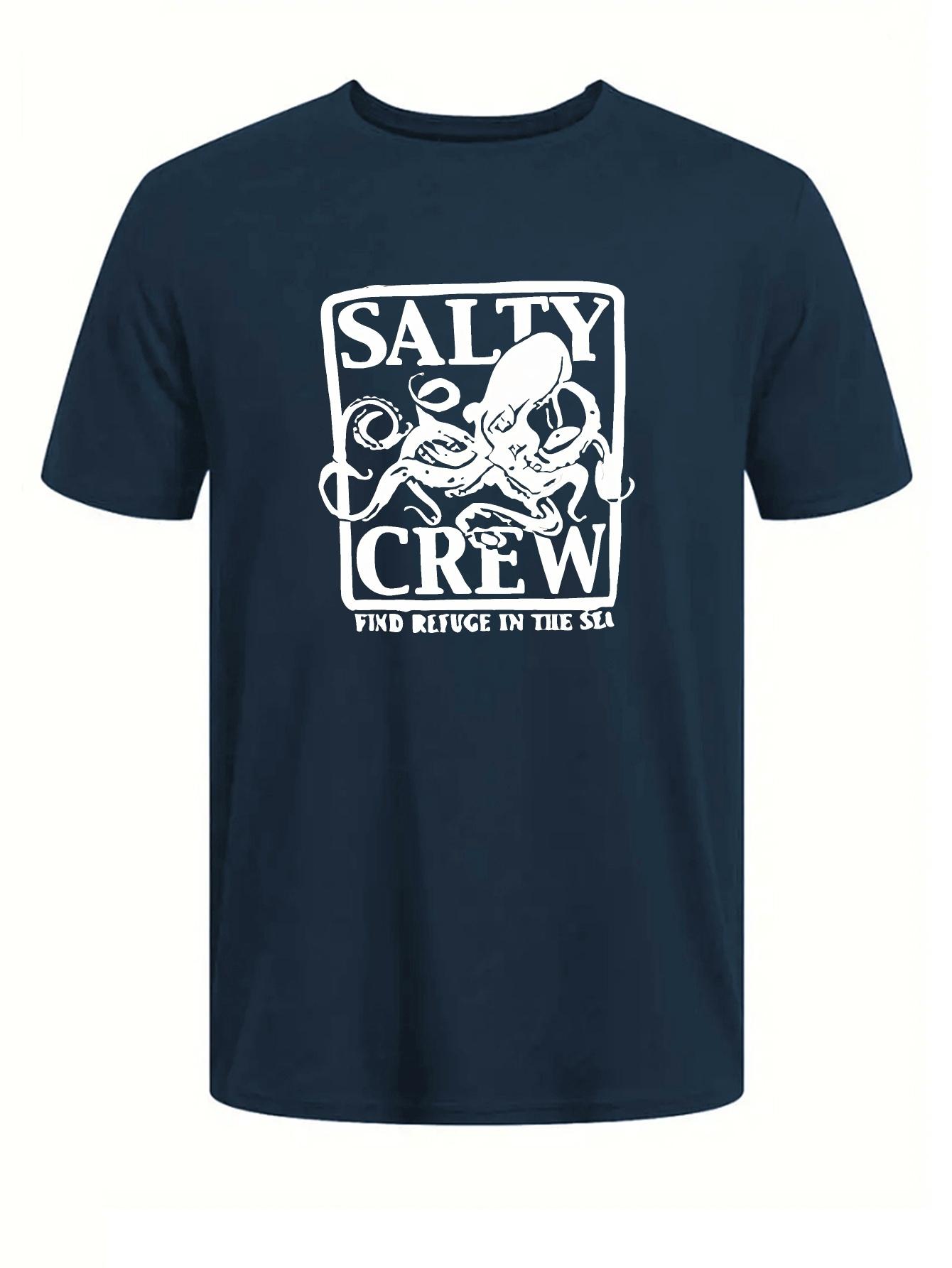 Salty Crew  Graphic T-shirt - Black with White Print XXXL
