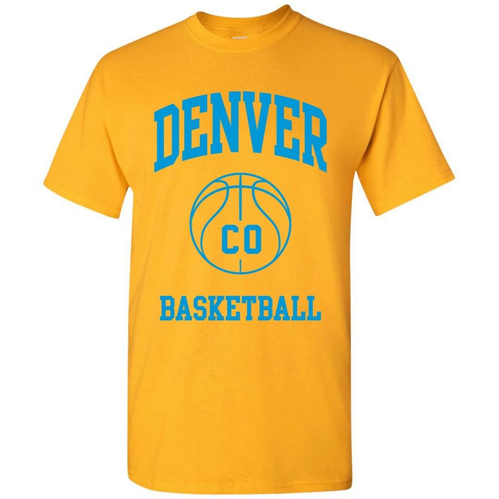 Denver Classic Basketball Arch Basic Cotton T-Shirt