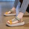 Fashion and comfortable soft-soled sandals women's summer new versatile leisure sports thick-soled Velcro