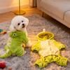 Warm Dog Jumpsuit Fce Four-Legged Dinosaur Costume Dog Clothes for Small Dogs Bichon Pomeranian Teddy Winter Funny Pet Coats