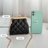 Single Shoulder Bag Diamond Lattice Embroidery Messenger Bag For Women Female Keys Coin Purse Pu Mini Handbag