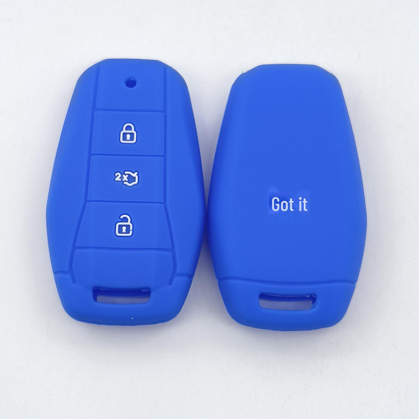 

Toyota Daihatsu 2-Button Soft Silicone Remote Key Case for Veloz/Avanza. синій