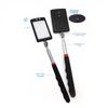 Compact Portable Telescopic Inspection Mirror with LED Lights 34 Inch Reach for Mechanics Garage Shop and Inspectors
