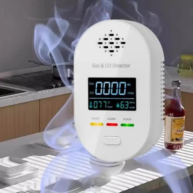 Small Wall Mounted Air Quality Analyzers Detecting Combustible Gas CO Temperature Moisture 105mm Long for Indoor Safety