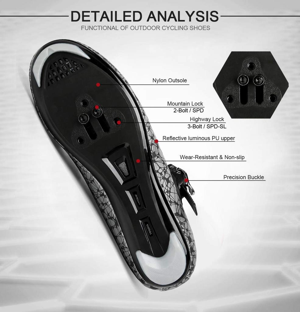Radfahren SPD Radfahren Rennrad Kompatibel mit Fahrrad MTB Schnelle Bindung Cleat Set 203Weiß38 [SEROUNY] Schuhe, Schuhe, SPD/SPD-SL, Schuhe, Schnürsenkel,