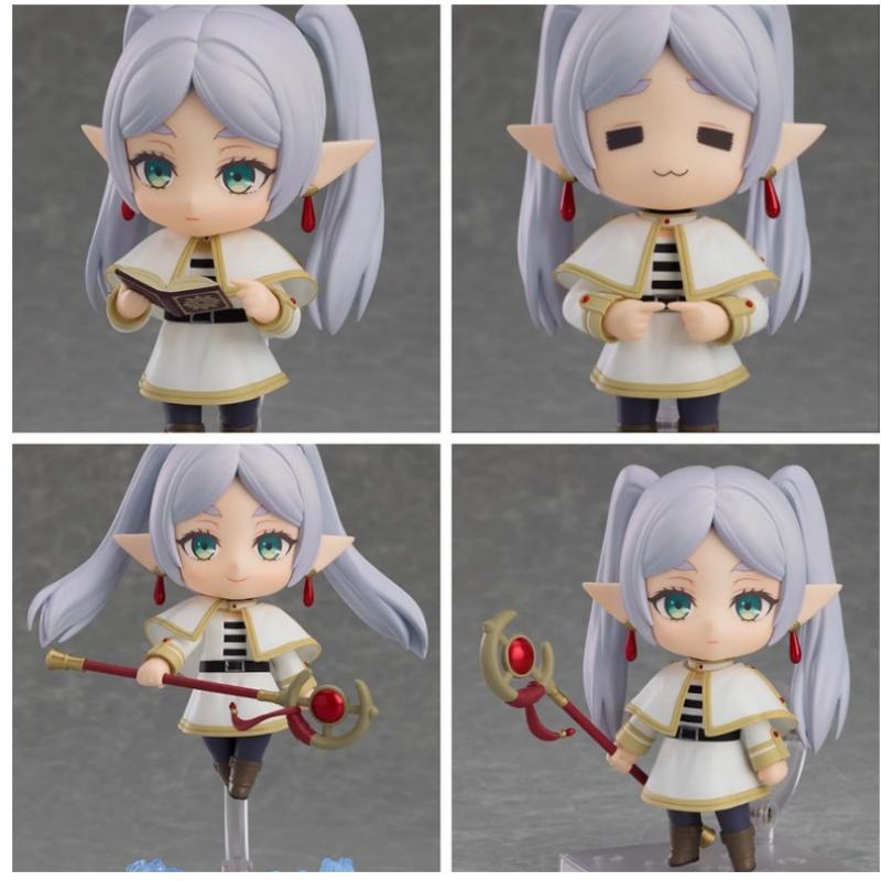 Super Cute Chibi Frieren Fern Nenoroid Doll Posable Toy With Multiple Face Expressions Anime Collectible Gift Set