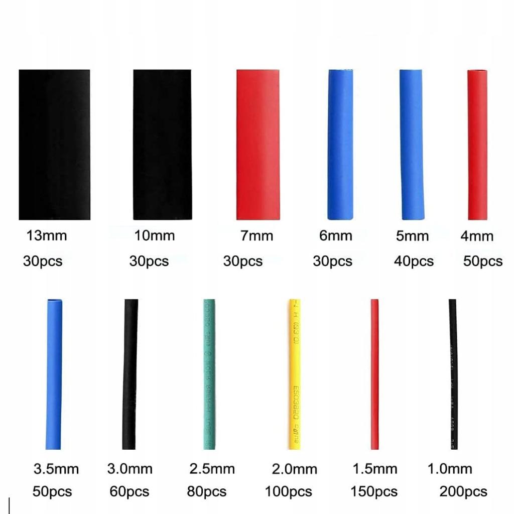 Rosfix Schrumpfschlauch-Set 850 Stück im Organizer