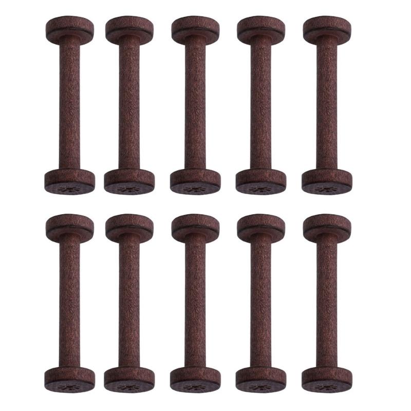 10Pcs Wood Thread Spools Thread Bobbins Embroidery Thread Organiser Spool Thread Winders for Sewing Thread Storage