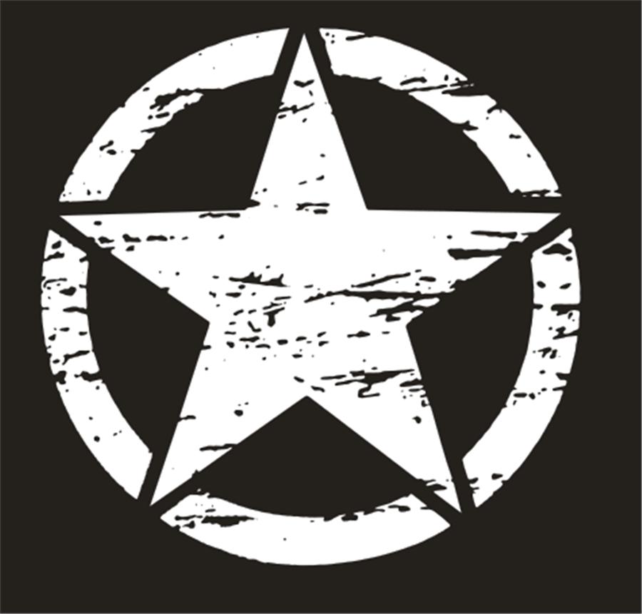 1x White Star Pattern Stylish Car Sticker Decal High Quality Vinyl For Truck SUV