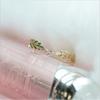 1Pc Fashionable Small Fresh Plated Leaf Synthetic Zircon Ring, Mier Feather Ring