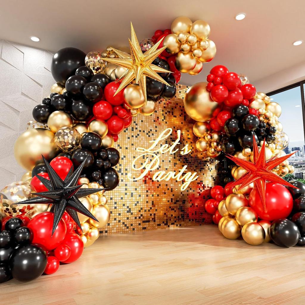 Black Gold Balloon Chain Set Meal Graduation Party Birthday Party Wedding Wedding Event Decoration