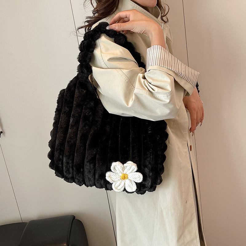2025 Mori Style Plush Shoulder Bag - Sweet Girl Autumn/Winter Versatile Handheld Bucket Bag
