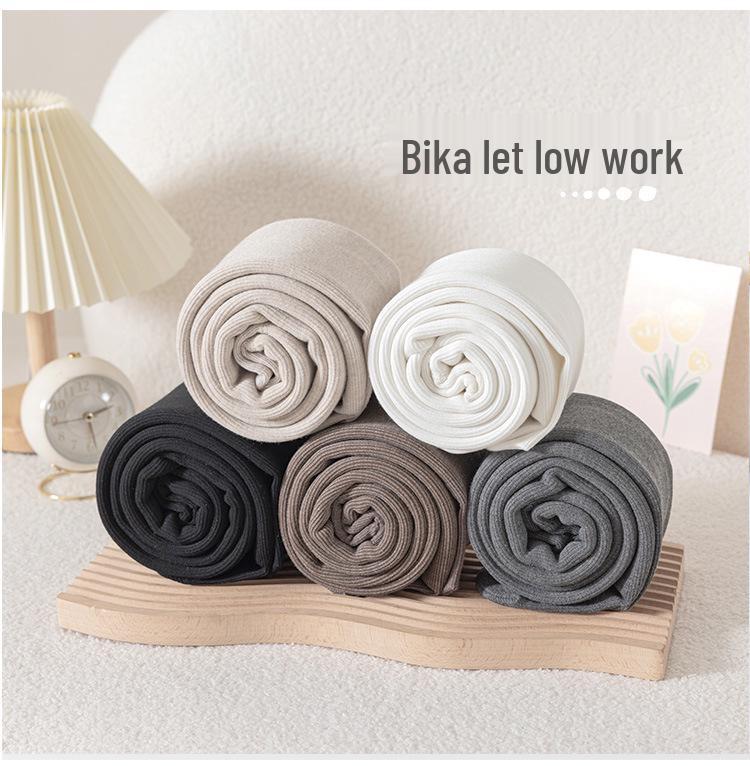 Children's Winter Fleece-Lined Cotton Leggings with Hip-Lifting Lambskin, Warm Nine-Point Design