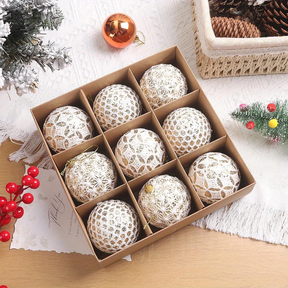 9pcs 8cm Colorful Christmas Balls Ornaments Christmas Tree Party Pendant Decoration Christmas Spheres New Year Gift