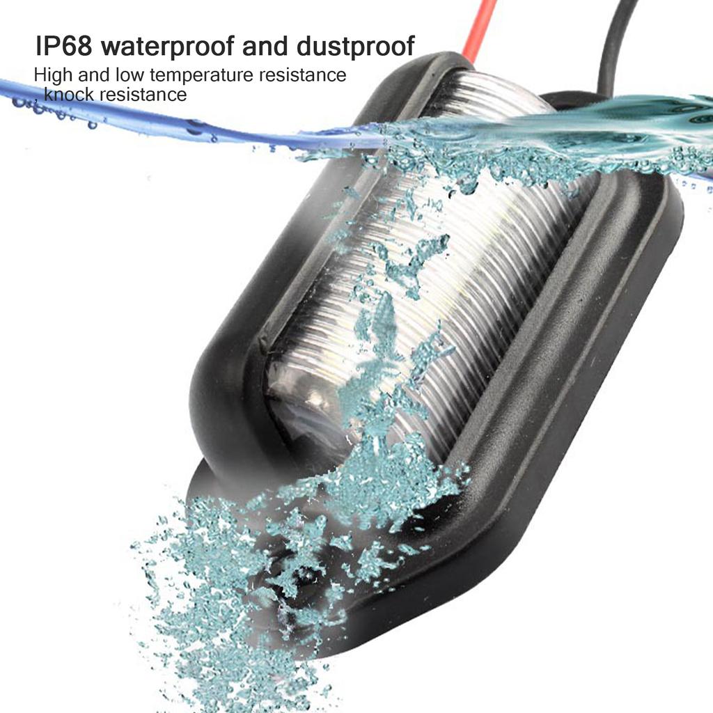 1 Pc  LED License Plate Light Waterproof License Plate Tail Light For Trailers, RV, Trucks, Boats Car Lights