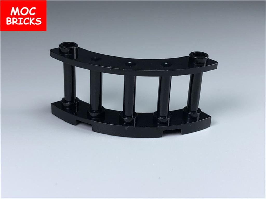 Non-Toxic 10Pcs Moc Bricks Fence Curved Railing 1 X 4 X 2 30055 15332 4 X 4 X 2 30056 Model Assembles Building Blocks Chilren'S Toys