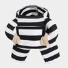 Comfortable Prisoner Costume Funny Striped Outfit Party Wear for Small Dog Cats Theme Party and Holiday Dressingup