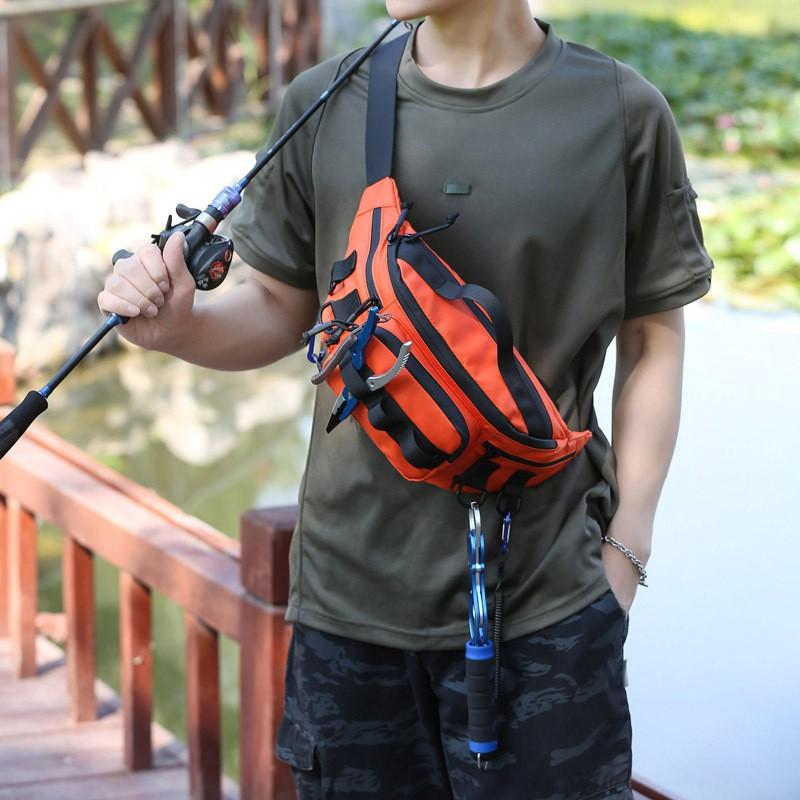 Lightweight Waterproof Fishing Waist Pack Men Women Outdoor Gear Bag Multi-Functional Chest Belt