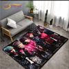 Alfombra de Área Más Nueva de Kpop Bangtan Boys BTS Alfombrilla de Piso para Juegos Infantiles Alfombra Decorativa Más Nueva con Patrón 3D para Sala de Estar