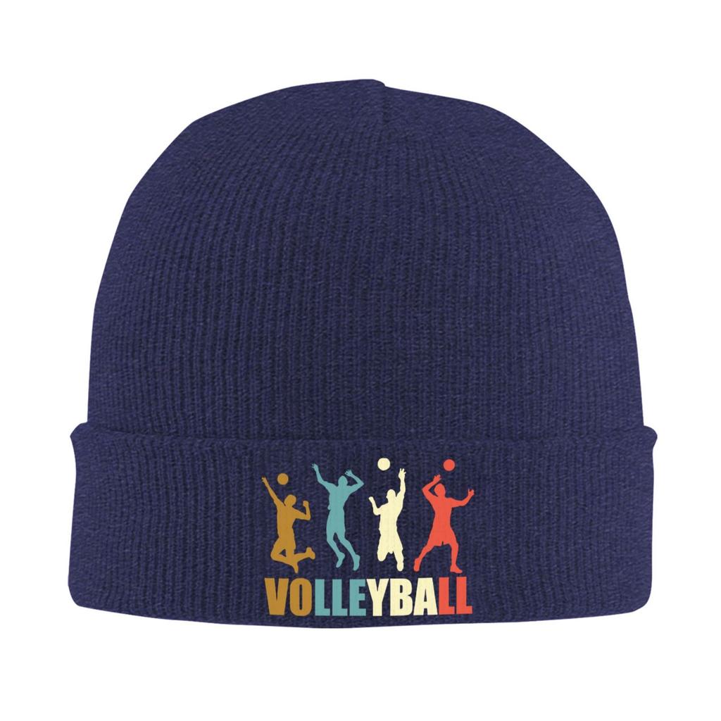Vintage Style Volleyball Tri Blend Bonnet Hats Hip Hop Hats for Unisex Unisex Winter Keep Warm Skullies Beanies Caps