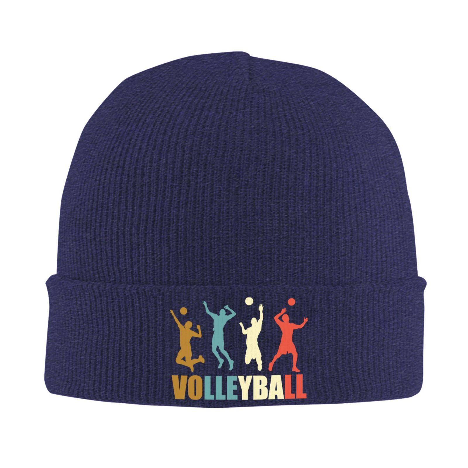 

Vintage Style Volleyball Tri Blend Bonnet Hats Hip Hop Hats for Men Women Winter Keep Warm Skullies Beanies Caps