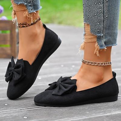 Women Flats New Summer Fashion Comfortable Versatile Loafers Shoes Women Simple Wear-resistant Flat Bottom Bow Sneakers Women