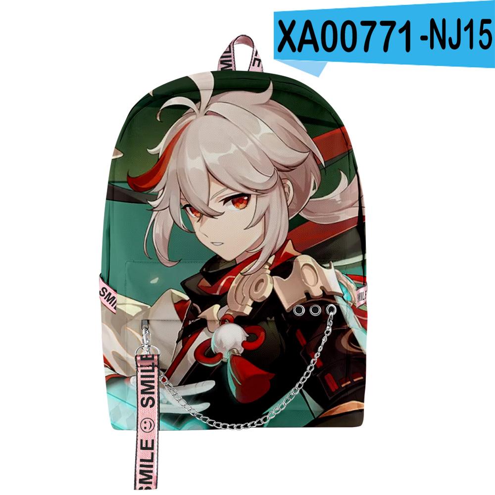 Classic Genshin Impact Kaedehara Kazuha School Bags Unisex 3D Print Oxford Waterproof Notebook Multifunction Travel Backpacks