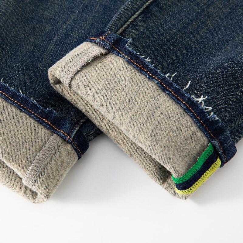 RAIN.CUN Dámské zimní úzké džíny s kartáčovanou fleecovou podšívkou