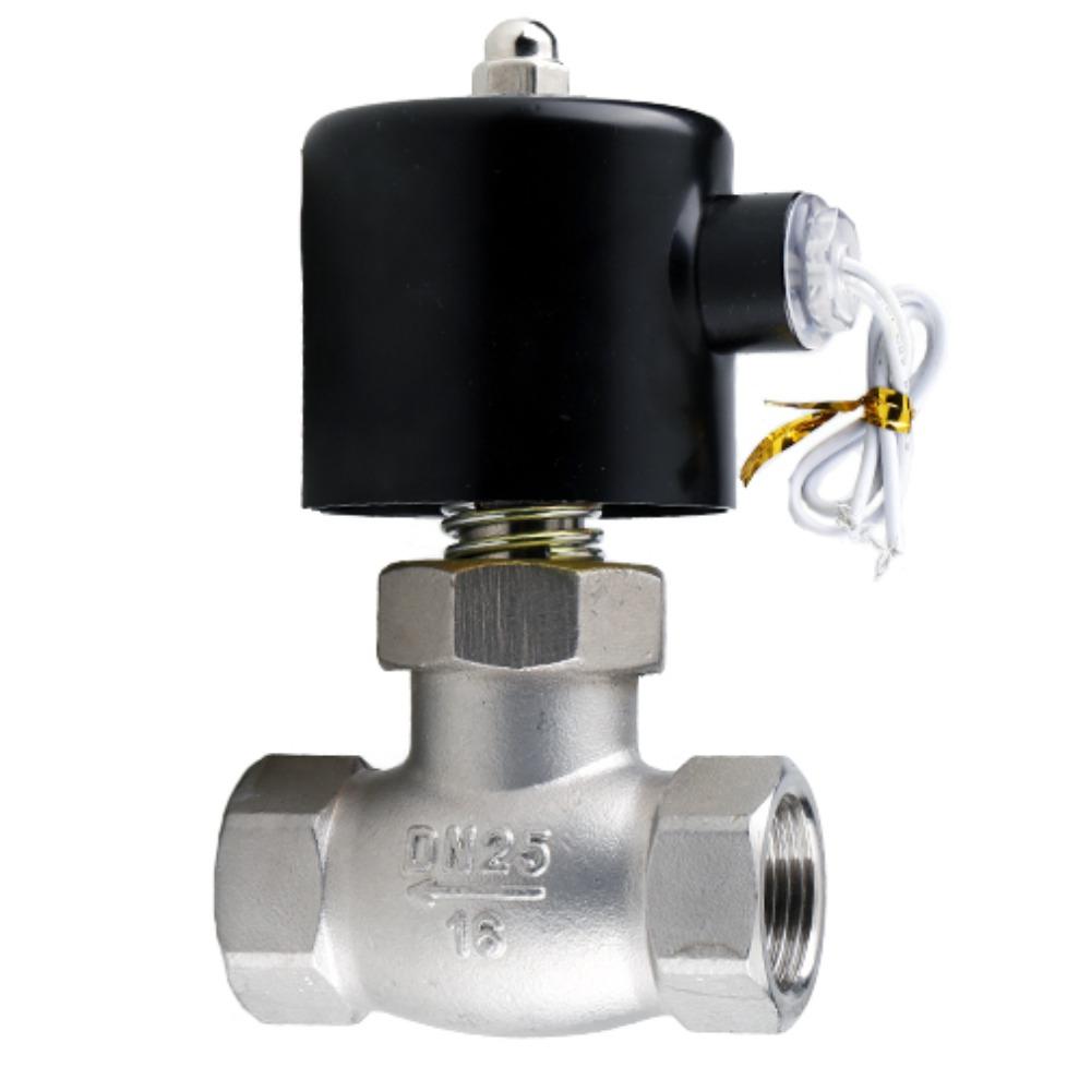 -5 To 180 C 24V 220V 1/2" 3/4" -2" BSPT Female Solenoid Valve 304 Stainless Steel Water Gas Oil