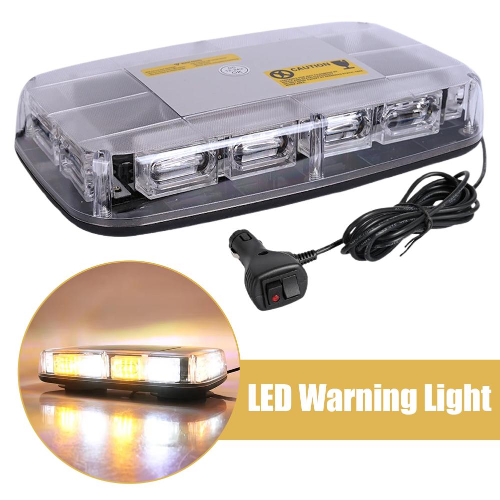Car Emergency Signal Lamp Yellow 48LED Roof Top Strobe Lights Safety Warning Flashing Light Beacon For 12V 24V Car Trucks F5K1