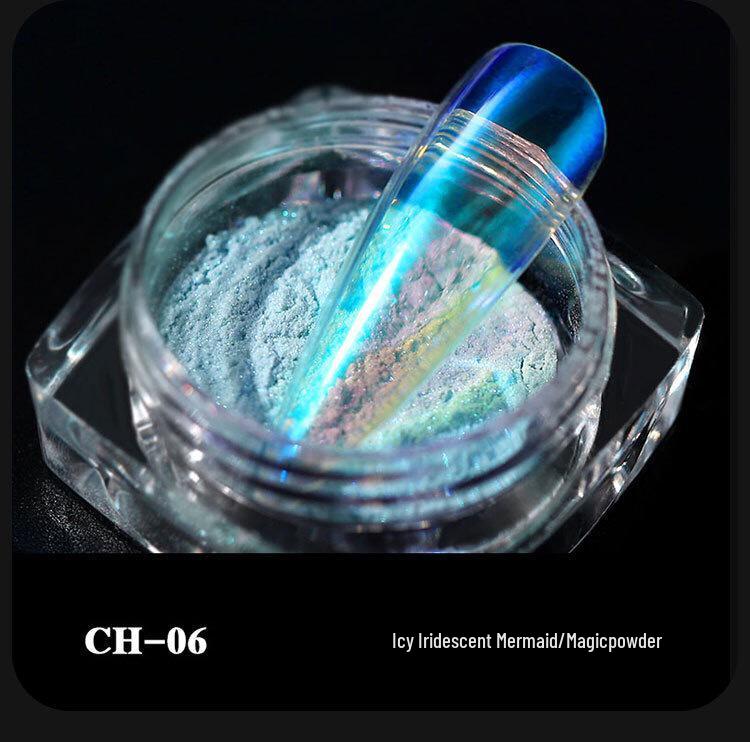 Nail Art Set: Internet Celeb Fairy Aurora, Mermaid Pink, Shell Iridescent, Starry Sky, and Fairy Pink Accessories.