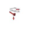 Vintage Goth Irregular Red Crystal Heart Ring for Women Charm Hollow Zircon Liquid Open Adjustable Ring Punk Party Jewelry Gift