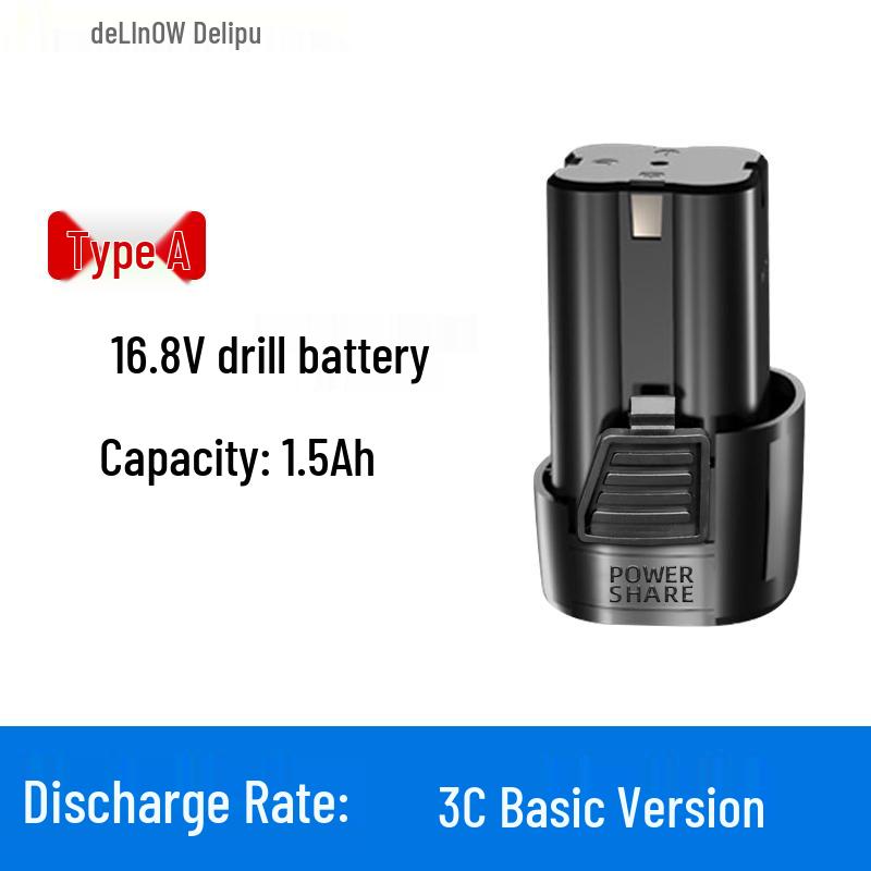 12V/16.8V/25V Electric Drill Set with Lithium Battery, Charger, Wrench & Screwdriver