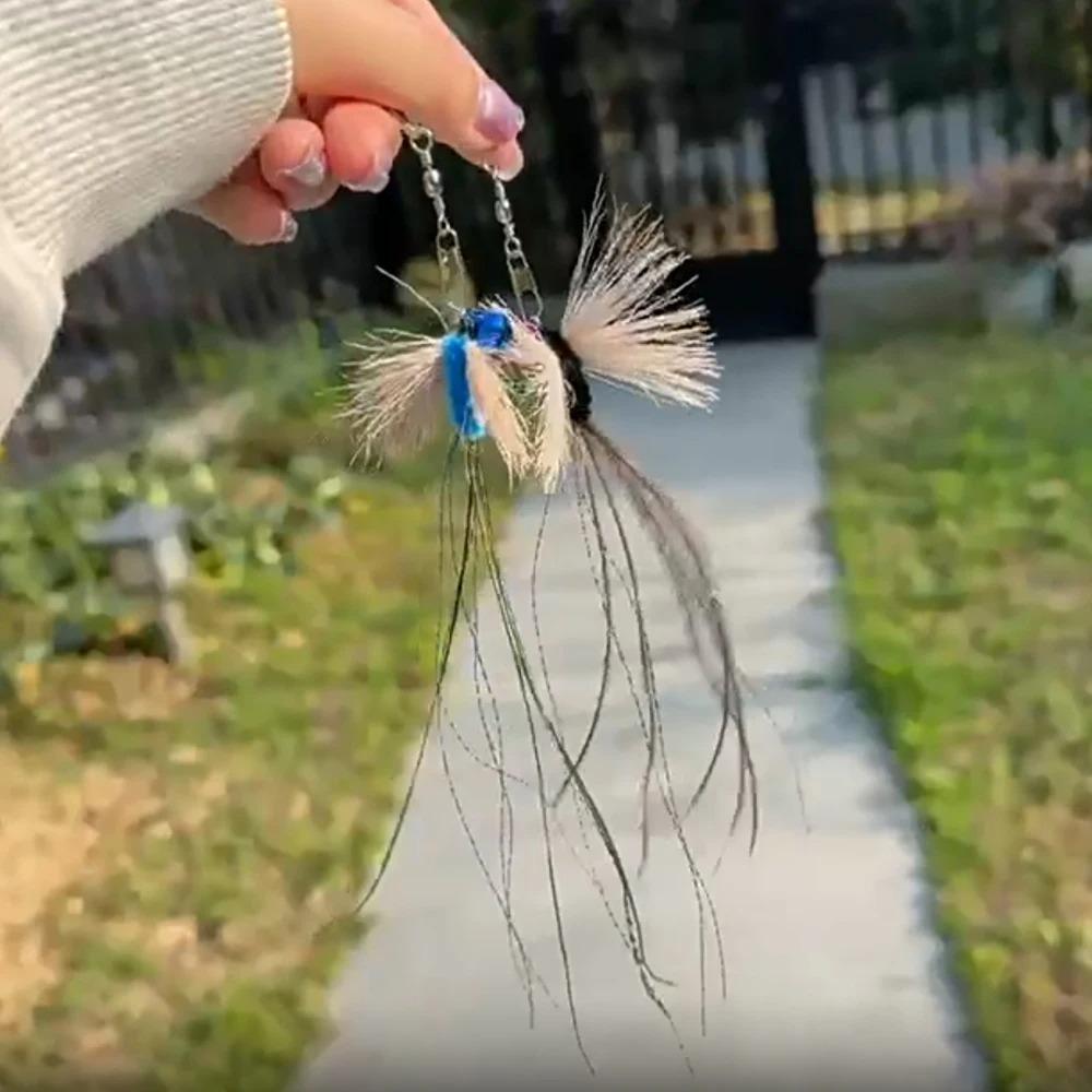 Simulation Insect Cat Teaser Stick for Change Heads Cat Toys Tassel Pet Toy Supplies