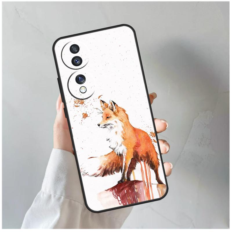 

Акварельная живопись Лиса Для Honor Magic 5 6 7 8 Pro Чехол Для Honor 200 400 Lite 50 70 90 X8c X8b X9a X9b X9c X9d Win Honor 70 Lite