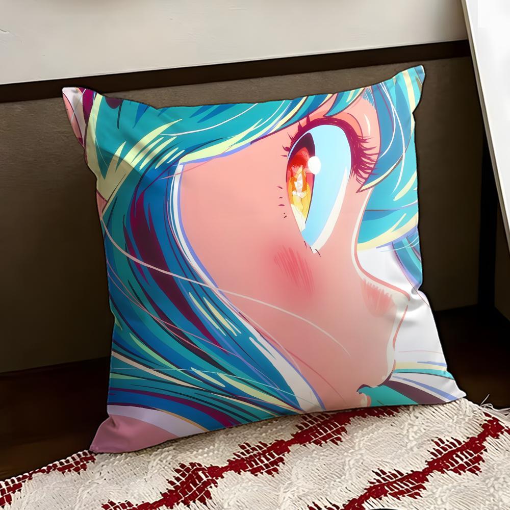 Anime UUrusei YYatsura Cushion Cover Reversible Soft Durable Pillow Cover Home  Car MultiScene Use for Daily Comfort
