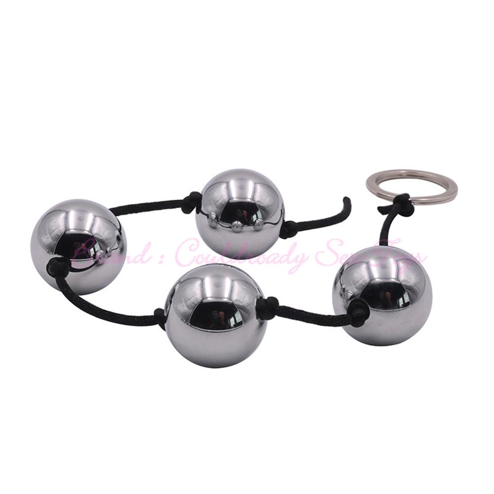 Metal Contraction Balls Butt Plug Female Reduction Couples Vaginal Shrink Yin Ball Sex Toys For