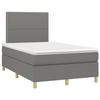 3142242 vidaXL Divan Bed with Mattress Dark Grey 120x200cm Fabric