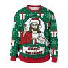 Christmas Crewneck Sweatshirt Fashion Snowflake Print Couple Pullover