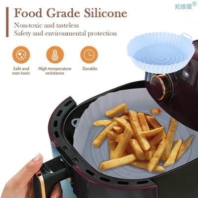 Hava Fritözü Silikon Kaplamaları Tekrar Kullanılabilir Hava Fritözü Tava Silikon Sepet Fırın Pişirme Silikon Tepsisi Hava Fritözü Tencere Tava Kaplaması Pizza Kalıbı