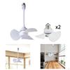 Ceiling Fan No Light E27 Base Versatile 3 Blade Small Creative Socket Screw in