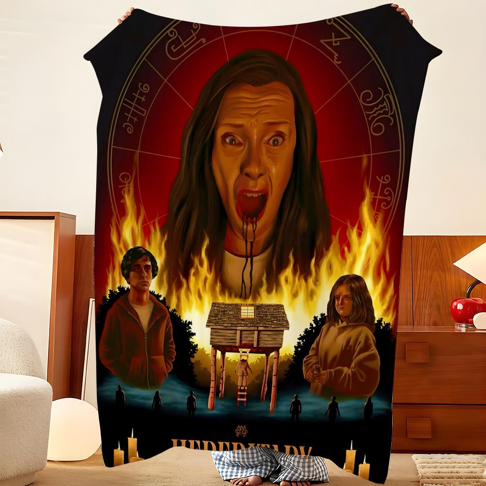 Movie H-Hereditary Throw Flannel Throw Blanket, Lightweight Cozy, Durable Washable cute Cool