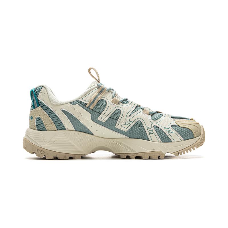 new LiNing CF Tracing, Xingye Cushioning, Wear Resistant Low top Hiking Shoes Unisex Green White
