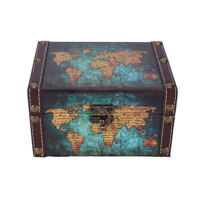 European Style Wooden Storage Box Vintage Jewelry Organizer Display Box Desktop Ornaments