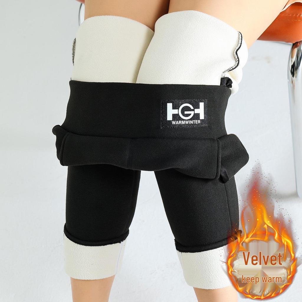 Tjocka Leggings med Fleecefoder för Kvinnor: Hög midja, Lammull, Perfekt för höst och vinter