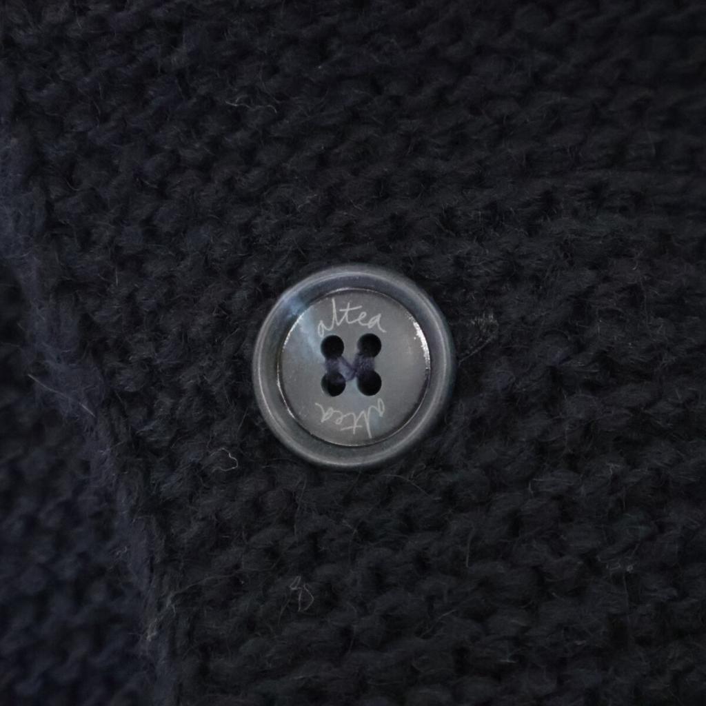 Altea Black wool x acrylic knit jacket Jacket M blackUsed