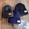 Winter Color Solid Knit Hat Men Women Fleece Lined Beanie Design Cold Weather