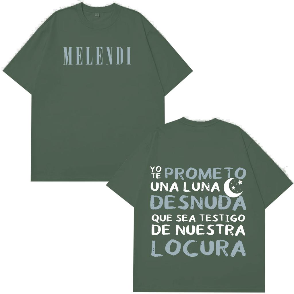 Rapper Melendi La Promesa Letters Print Tshirt Unisex Unisex Fashion Tshirts Short Sleeve Casual Cotton T Shirts Fan Gifts Tops