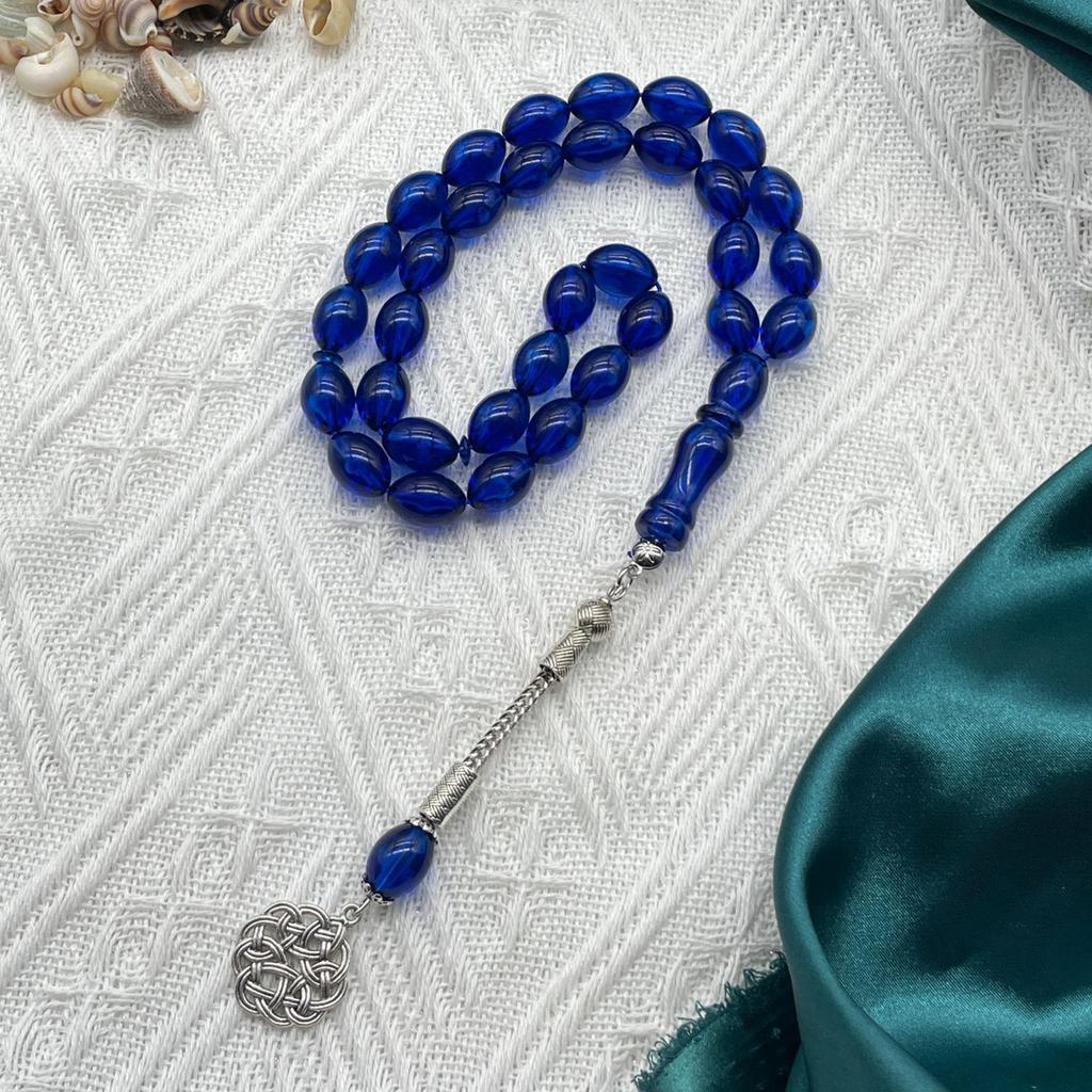 Acrylic Muslims Prayer Beads Oval Ergonomic Design Rosary Bracelet For Daily Worship And Meditation Comfortable Grip